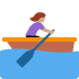 🚣🏽‍♀️ woman rowing boat: medium skin tone display on Twitter